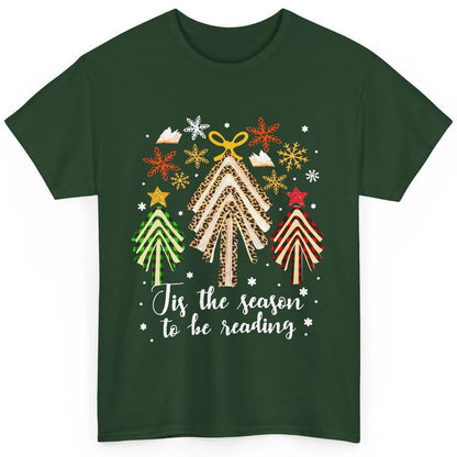 Books Christmas Tree Tis The Season To Be Reading Christmas Classic Unisex T-Shirt