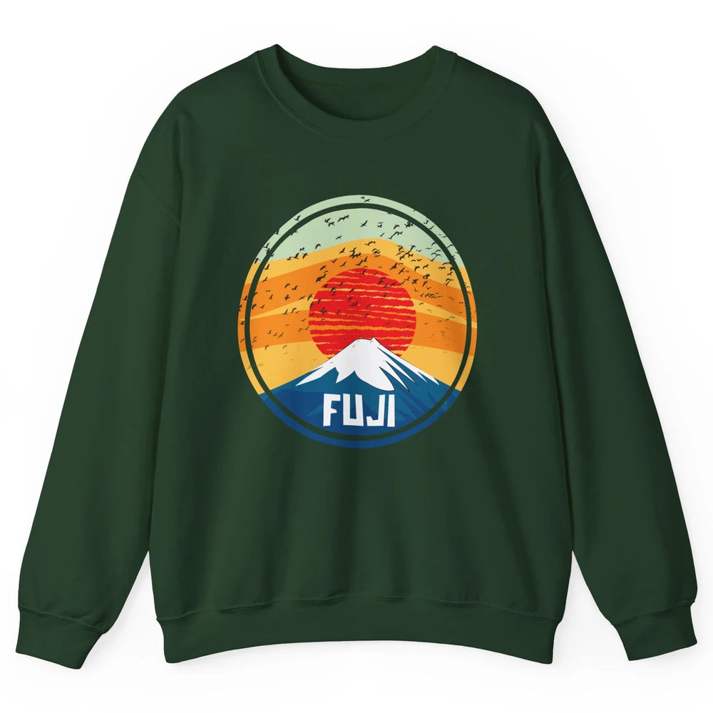 Vintage Sunset Mount Fuji The Highest Mountain In Japan Unisex Crewneck Sweatshirt