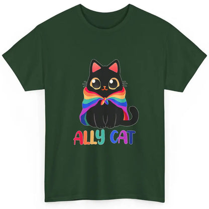 Funny Be Kind Ally Cat LGBT Awareness Pride Month Rainbow Classic Unisex T-Shirt