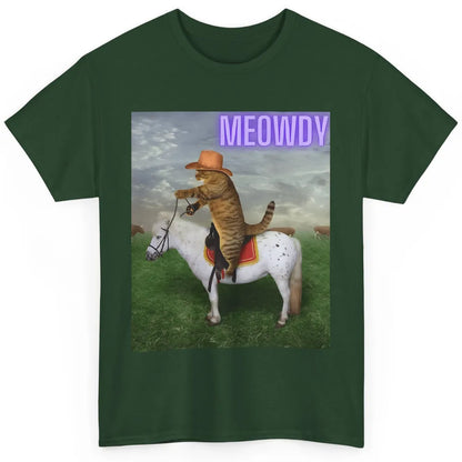 Cowboy Meowdy Cat Funny Western Country Sarcastic Vintage Classic Unisex T-Shirt