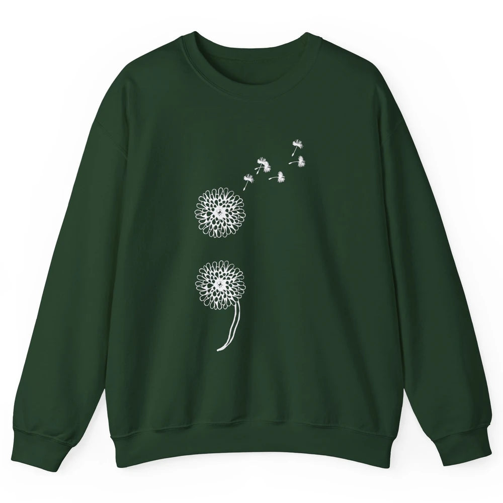 Semicolon Dandelion Vintage  Suicide Prevention Awareness Unisex Crewneck Sweatshirt