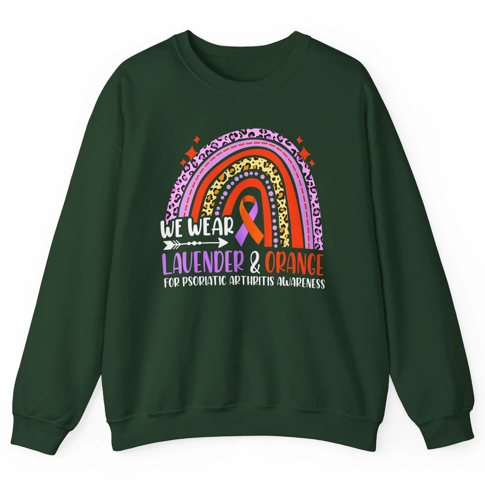 Wear Lavender Orange Rainbow Psoriatic Arthritis Month PsA Unisex Crewneck Sweatshirt