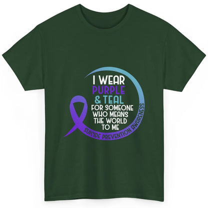 Wear Purple And Teal Ribbon Warrior Suicide Prevention Month Classic Unisex T-Shirt