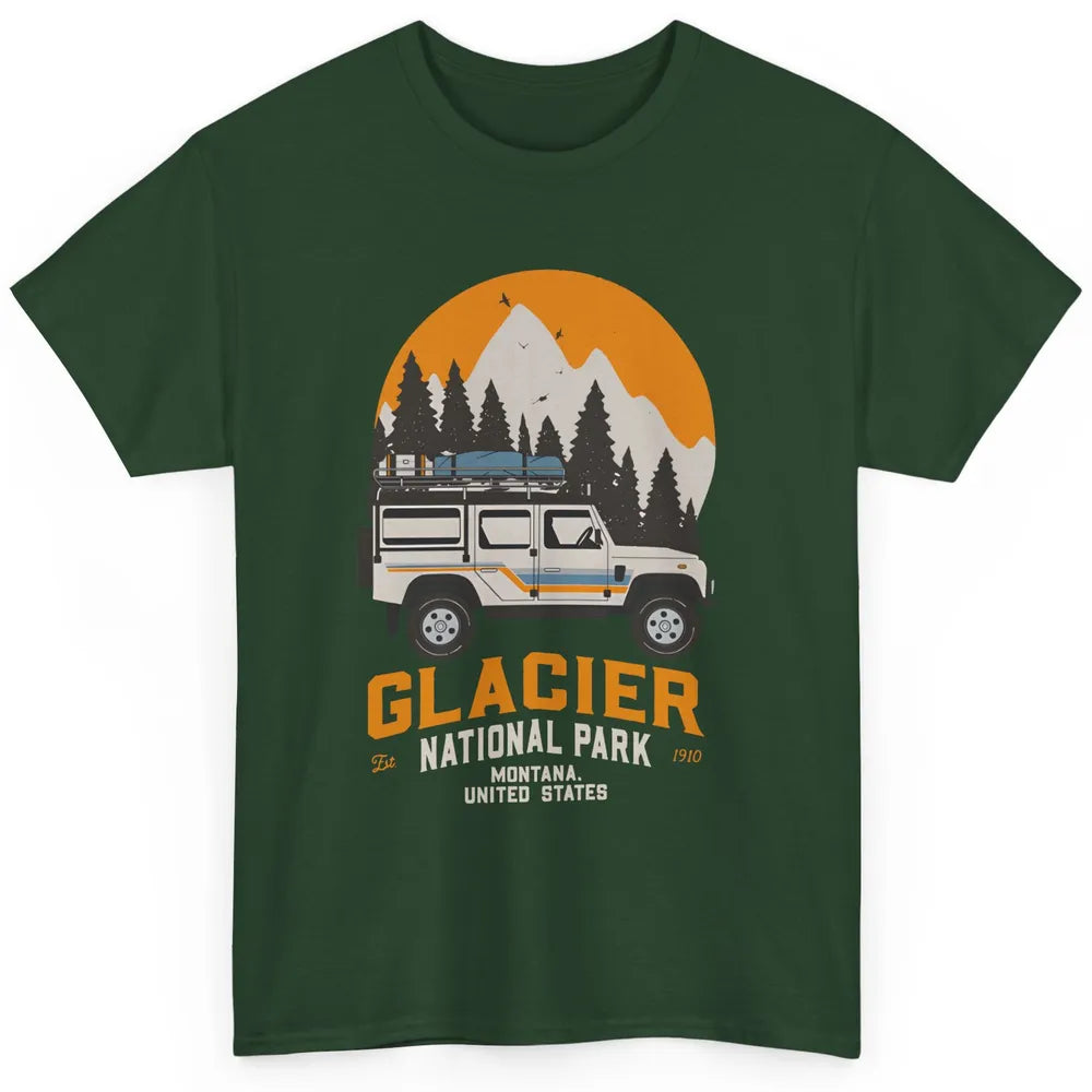 Vintage Glacier National Park Montana Road Trip Camping Classic Unisex T-Shirt