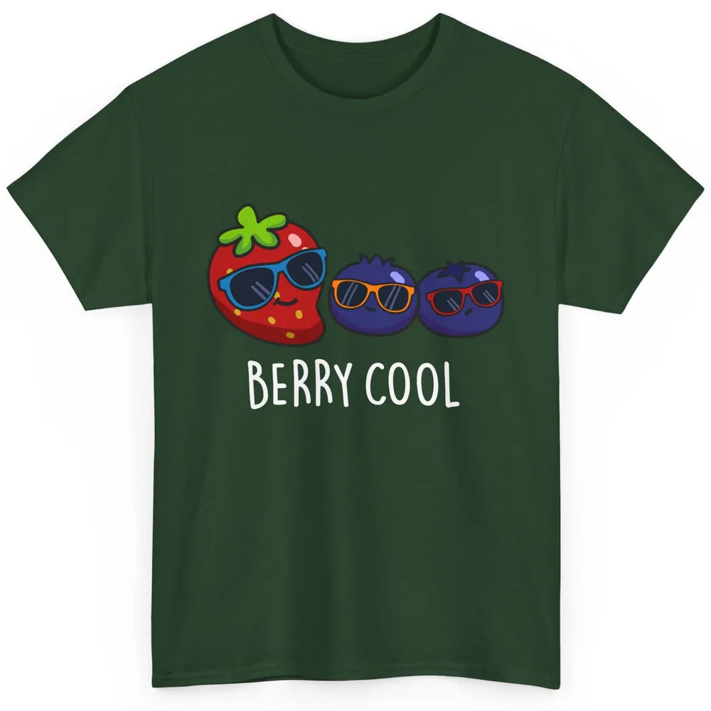 Berry Cool Funny Strawberry Pun Best Friend Summer Retro Classic Unisex T-Shirt