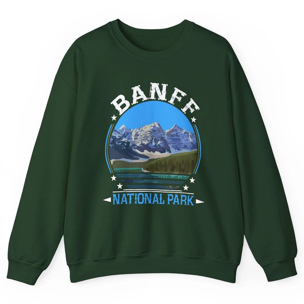 Banff National Park Canada Alberta's Rockies Nature Camping Unisex Crewneck Sweatshirt