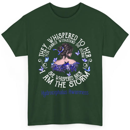 The Storm Woman Warrior Blue Hydrocephalus Cancer Awareness Classic Unisex T-Shirt