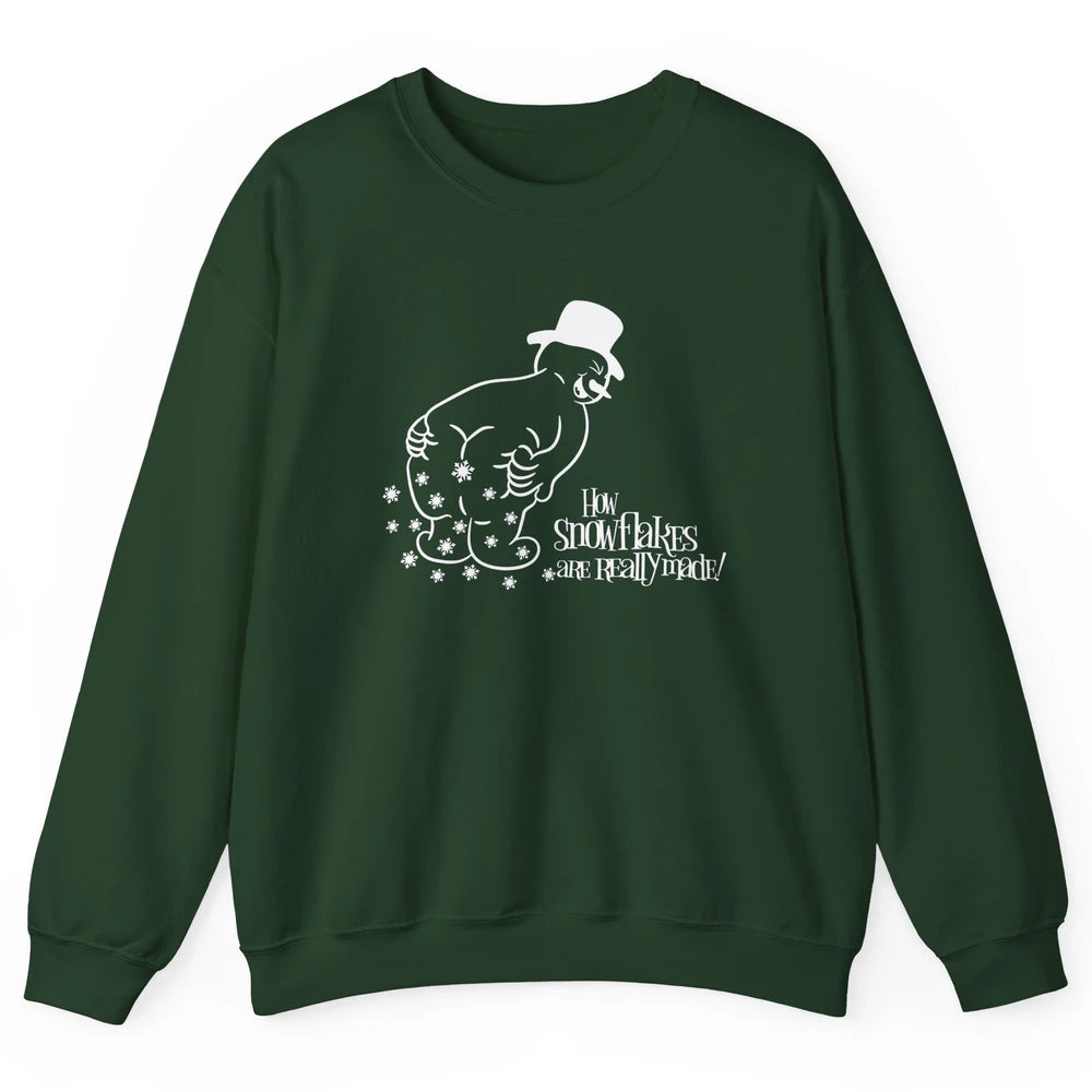 Funny How Snowflakes Are Really Made Christmas Costume Gift Unisex Crewneck Sweatshirt