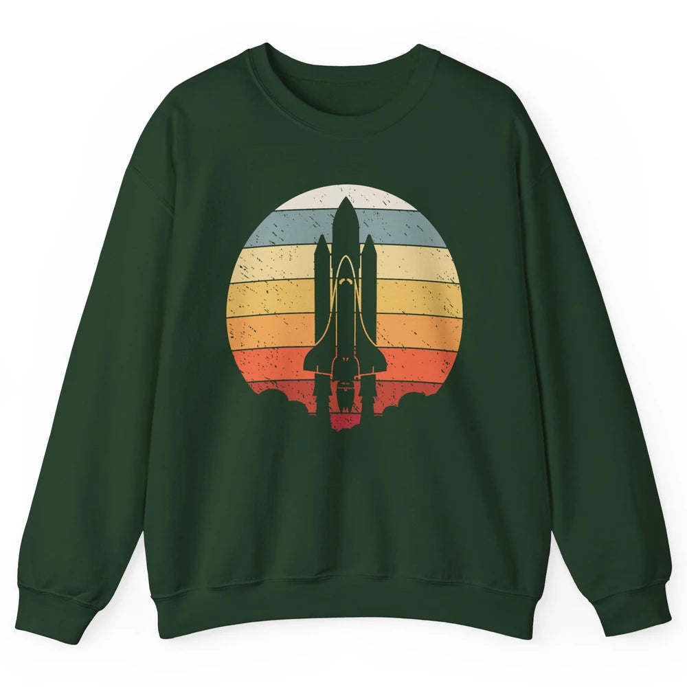 Vintage Astronaut Spaceship Spacecraft Spaceman Astrology Unisex Crewneck Sweatshirt