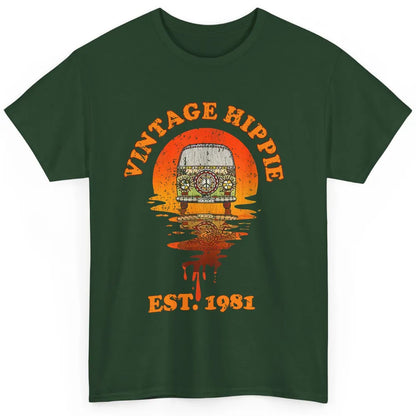 Vintage Hippie 1981 40th Birthday Hippie Van Peace Lovers Classic Unisex T-Shirt