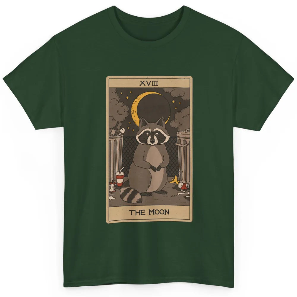 The Moon Raccoon Tarot Card Vintage Opossum Trashed Panda Classic Unisex T-Shirt