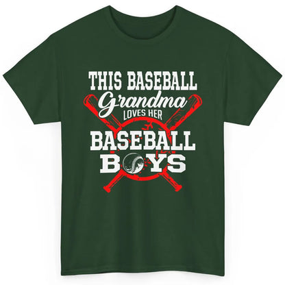 Baseball Grandma Loves Her Baseball Boys Proud Baseball Nana Classic Unisex T-Shirt