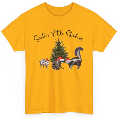 Christmas Forbidden Cats Raccoon Skunk Opossum Santa Little Classic Unisex T-Shirt