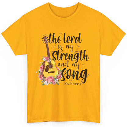 Floral Christian Lord Is My Strength And My Song Bible Verse Classic Unisex T-Shirt