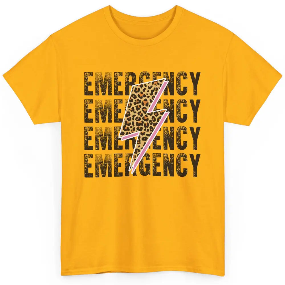 Emergency Room Nurse Department ER Leopard Lightening Retro Classic Unisex T-Shirt