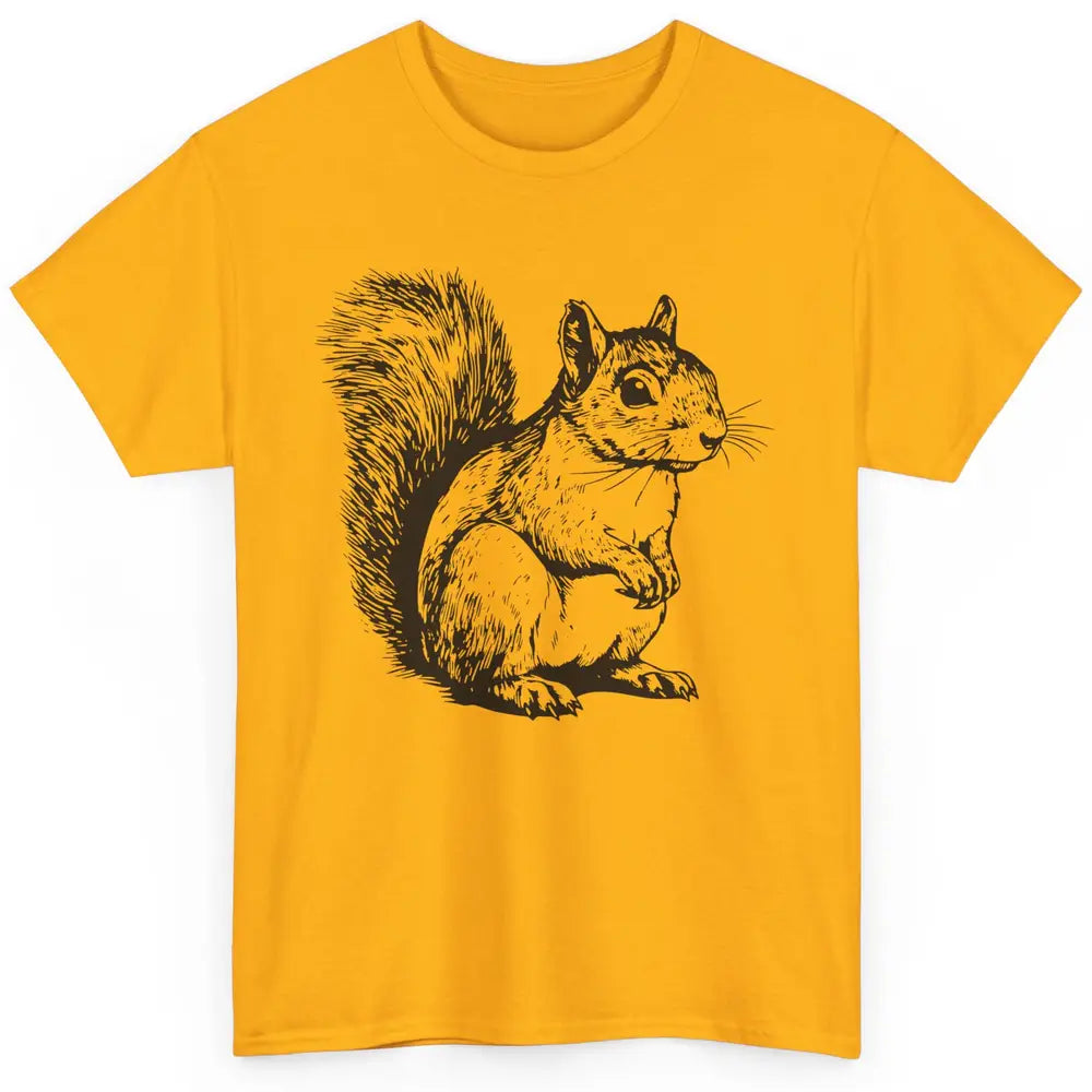 Squirrel Drawn Cute Chipmunk Animal Squirrel Lovers Gift Classic Unisex T-Shirt