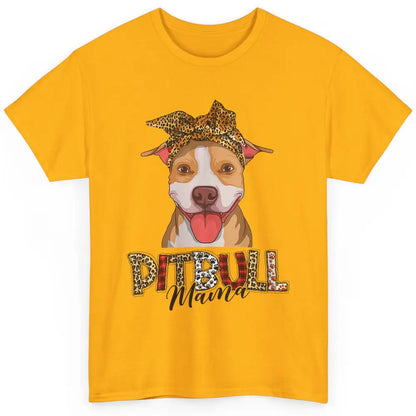 Cute Pitbull Mama Leopard Mothers Day Funny Pittie Women Dog Classic Unisex T-Shirt