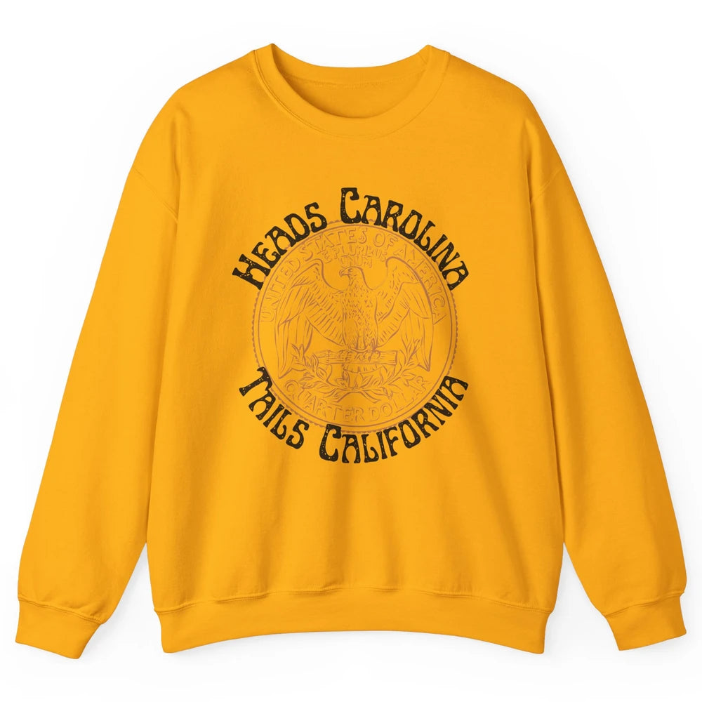 Vintage Heads Carolina Tail California US Western Country Unisex Crewneck Sweatshirt