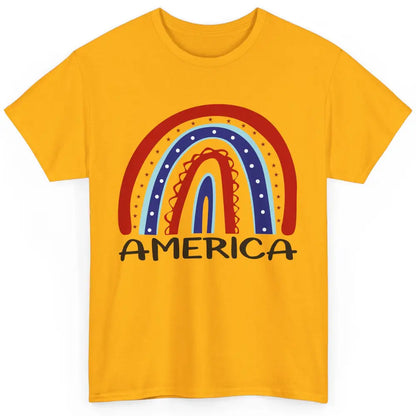 US Flag America Rainbow July 4th American Patriots Gift Classic Unisex T-Shirt