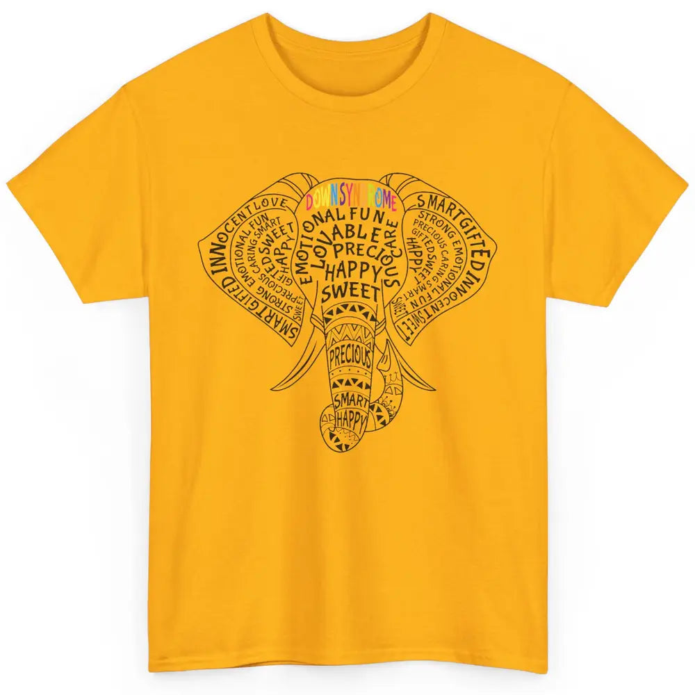 Elephant Down Syndrome Awareness Support Emotional Lovable Classic Unisex T-Shirt