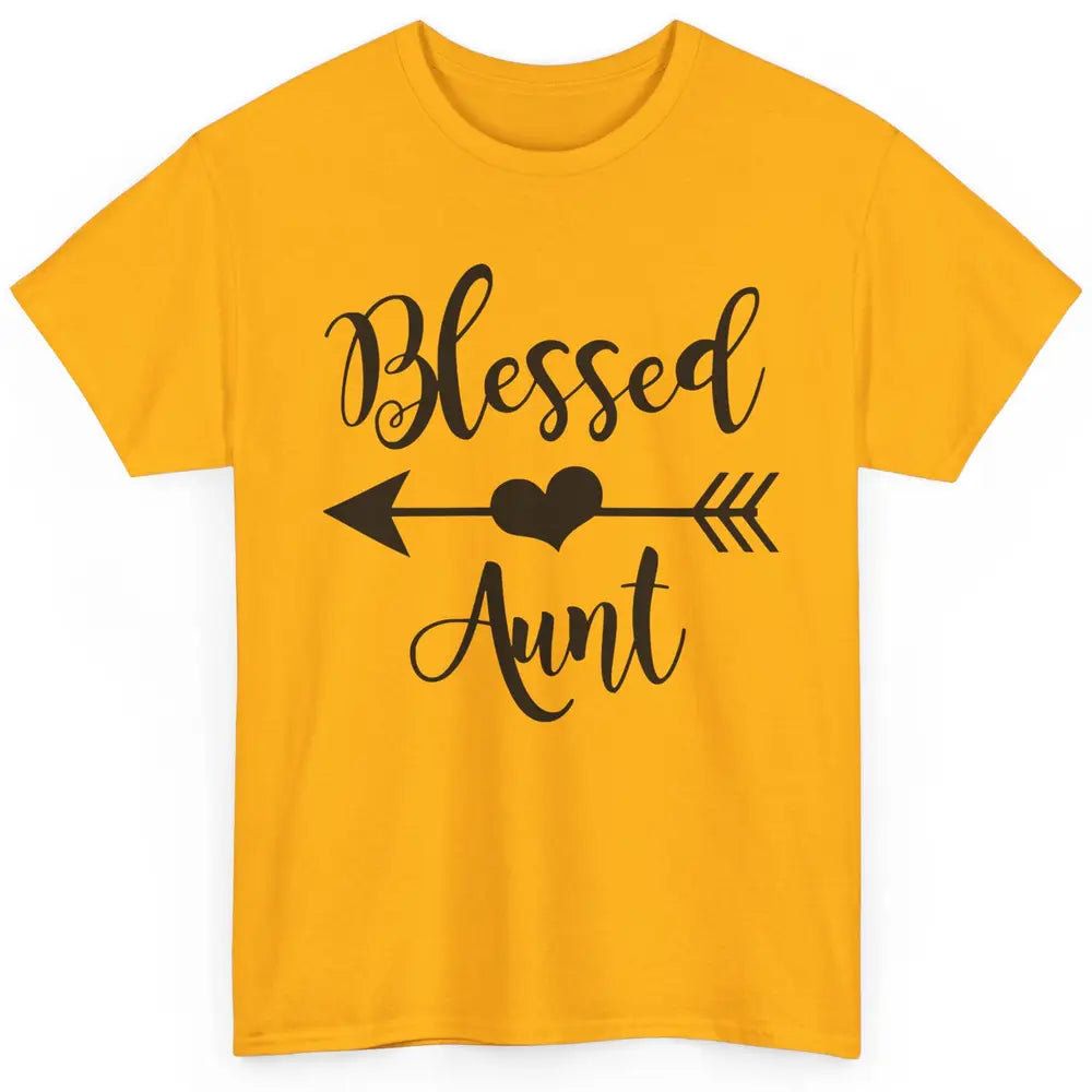 Funny Auntie Life Blessed Aunt Arrow Best Aunt Ever Gift Classic Unisex T-Shirt