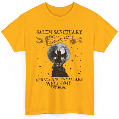 Witch Cat Salem Sanctuary Witch City Halloween Gothic Cat Classic Unisex T-Shirt