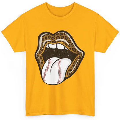 Baseball Lovers Leopard Lips Baseball Players Gift Classic Unisex T-Shirt