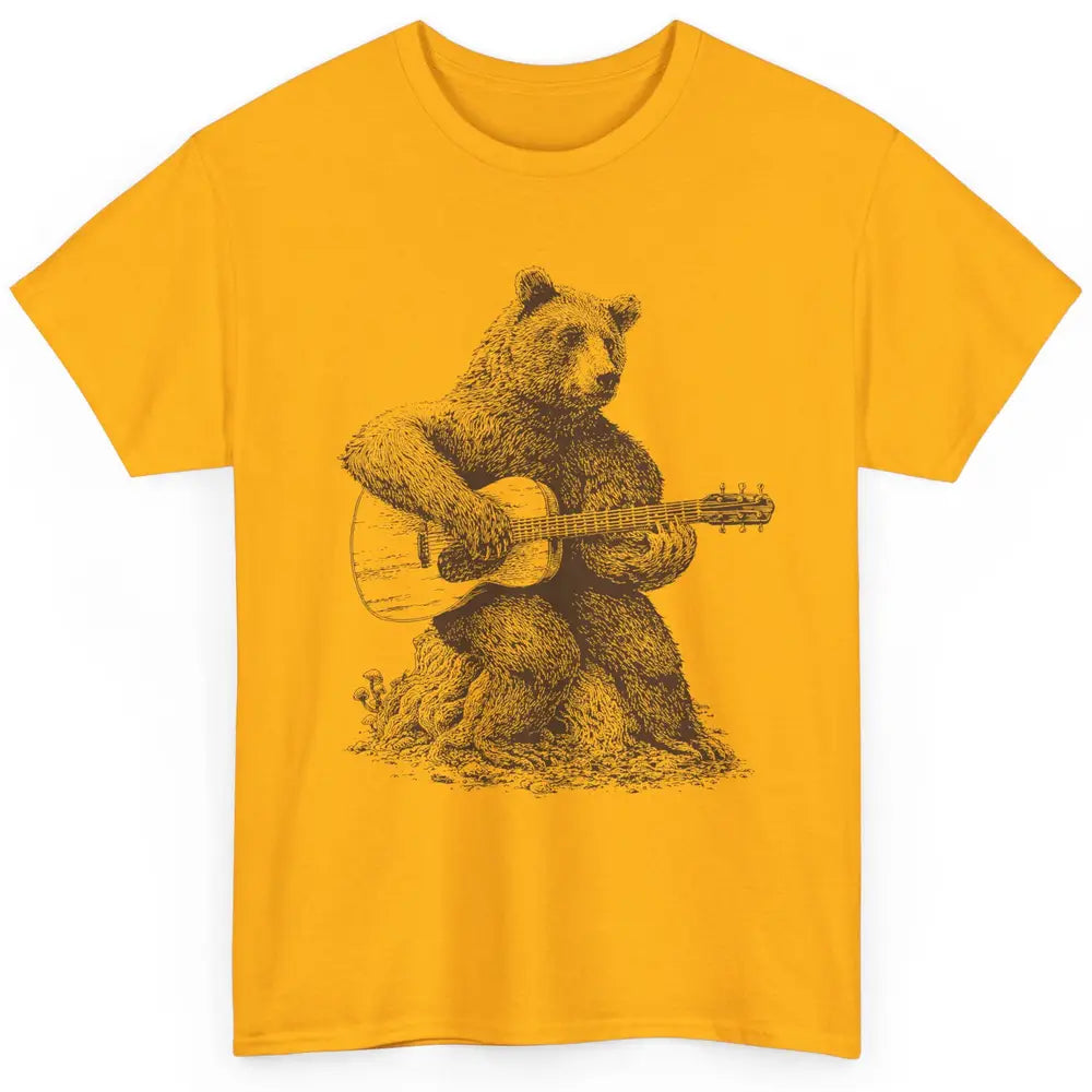 Cool Bear Playing Guitar Guitarist Musician Funny Animal Classic Unisex T-Shirt