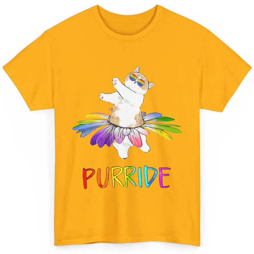 Funny Cat Dancing Purride LGBT Cat Gay Rainbow Cat Lovers Classic Unisex T-Shirt