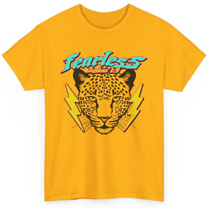 Christian Cheetah Fearless Bible Lightning Bolt Religious Classic Unisex T-Shirt