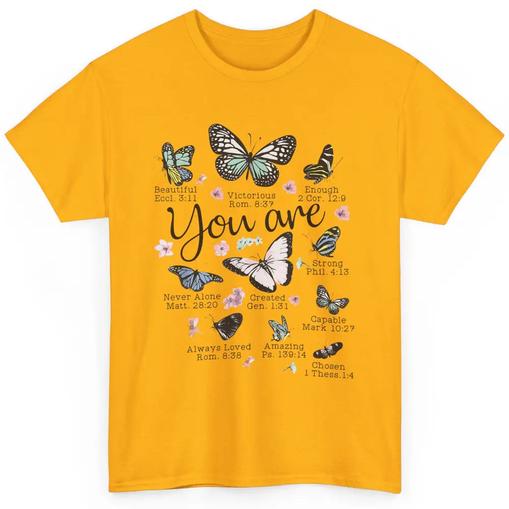 You Are Beautiful Bible Verse Butterfly Christian Jesus God Classic Unisex T-Shirt