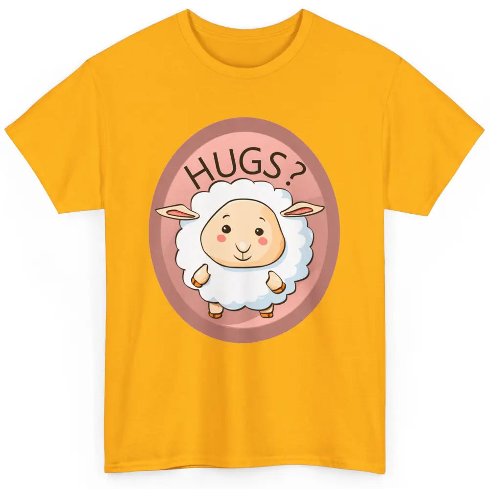 Cute Hugs Baby Sheep Shepherd Lamb Farm Animal Farmer Kawaii Classic Unisex T-Shirt