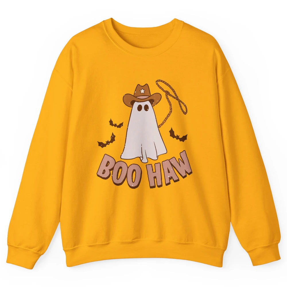 Funny Cowboy Ghost Yeehaw Halloween Western Country Cowboy Unisex Crewneck Sweatshirt