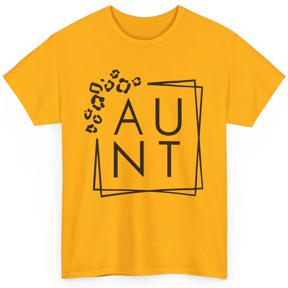 Funny Aunt Life Cheetah Square Aunt Promoted From Sister Classic Unisex T-Shirt