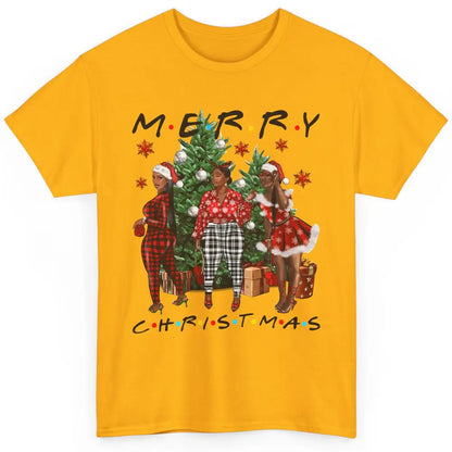 Merry Christmas African American Black Woman Xmas Afro Santa Classic Unisex T-Shirt