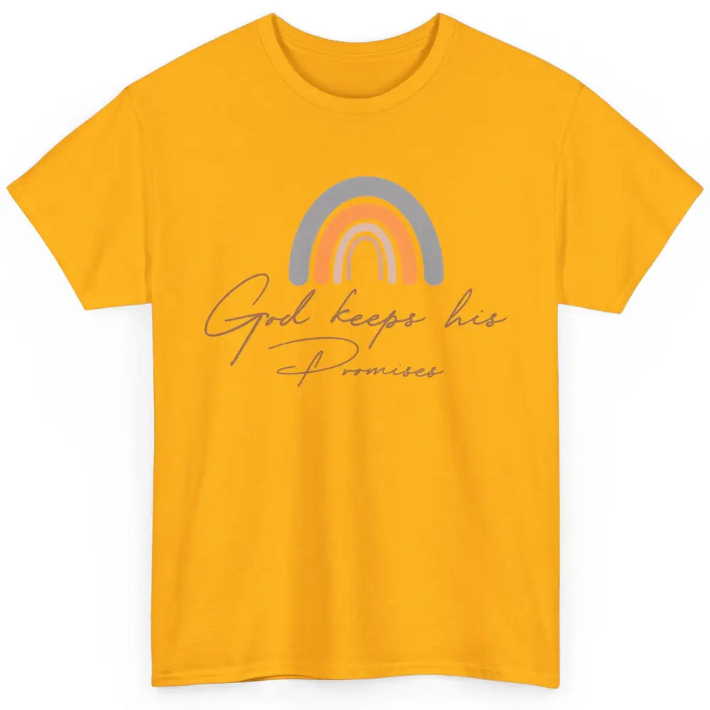 Boho Rainbow God Keeps His Promises Christian Religious Classic Unisex T-Shirt