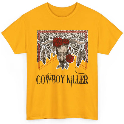 Texas Floral Skull Cowboy Killer Western Country Vintage Classic Unisex T-Shirt