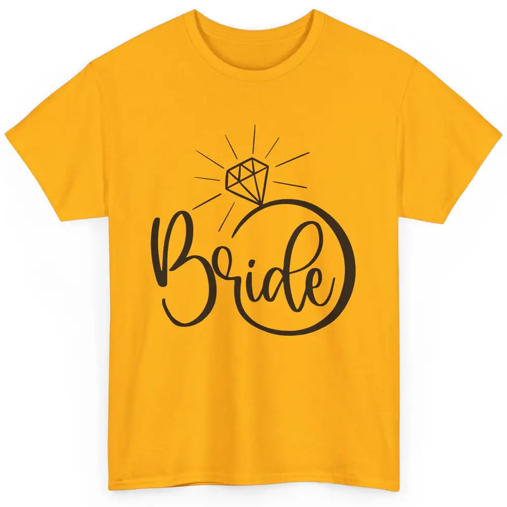 Bride To Be Wedding Ring Future Mrs. Engagement Bachelorette Classic Unisex T-Shirt