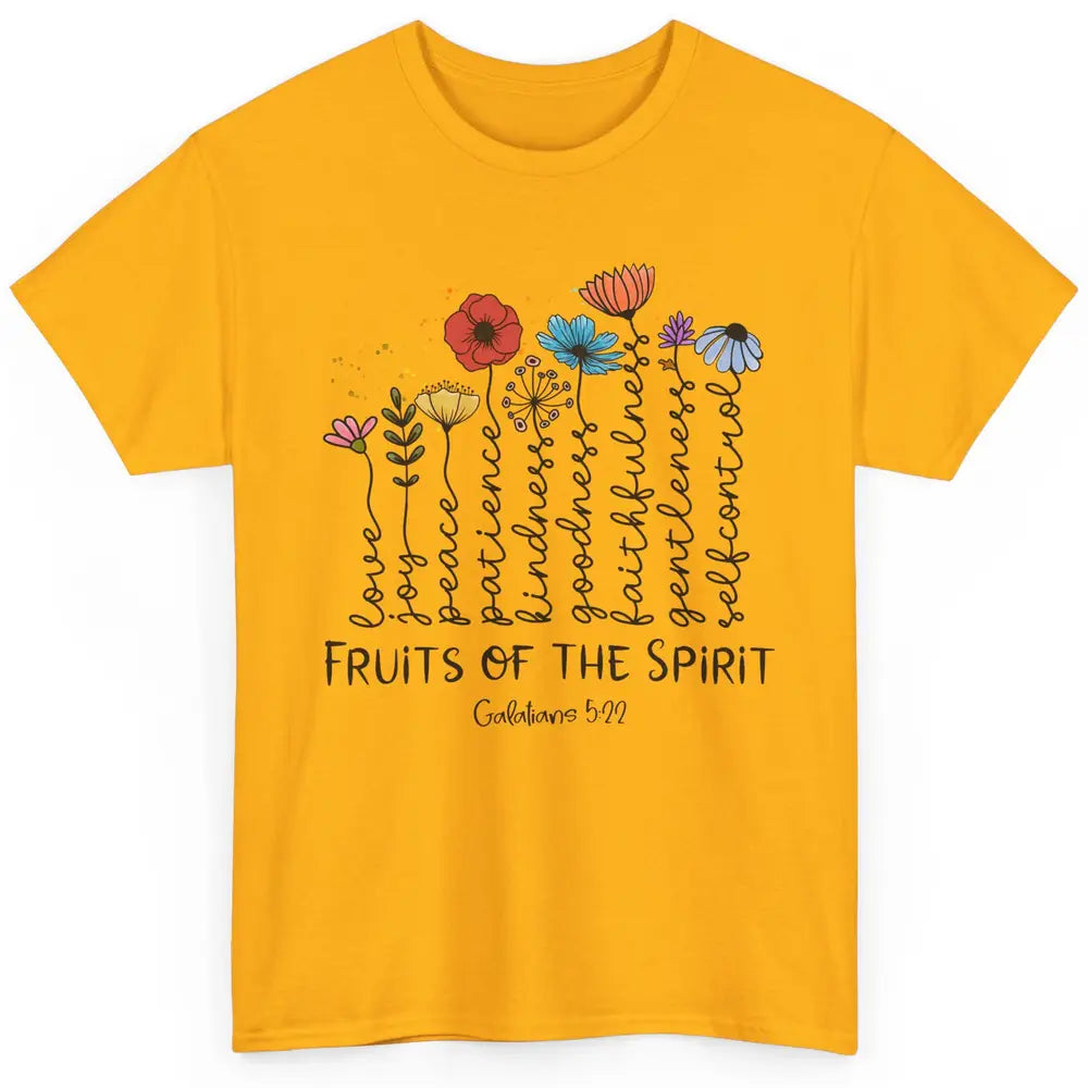 Flower Christian Fruits Of The Spirit Bible Verse Religious Classic Unisex T-Shirt