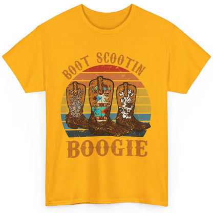 Vintage Cowboy Boots Scooting Boogie Western Country Cowgirl Classic Unisex T-Shirt