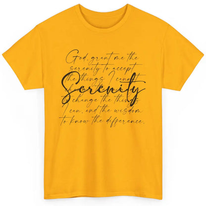 Christian Prayer God Grant Me The Serenity Bible Religious Classic Unisex T-Shirt