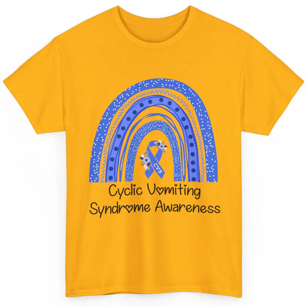 Cyclic Vomiting Syndrome Awareness Blue Ribbon Rainbow Classic Unisex T-Shirt