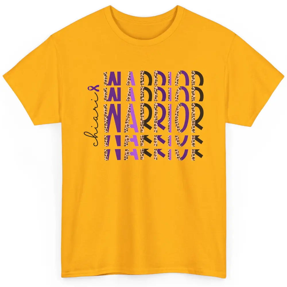 Chiari Warrior Leopard Purple Ribbon Chiari Awareness Month Classic Unisex T-Shirt