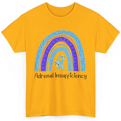 Adrenal Insufficiency Awareness Floral Light Blue Ribbon Classic Unisex T-Shirt