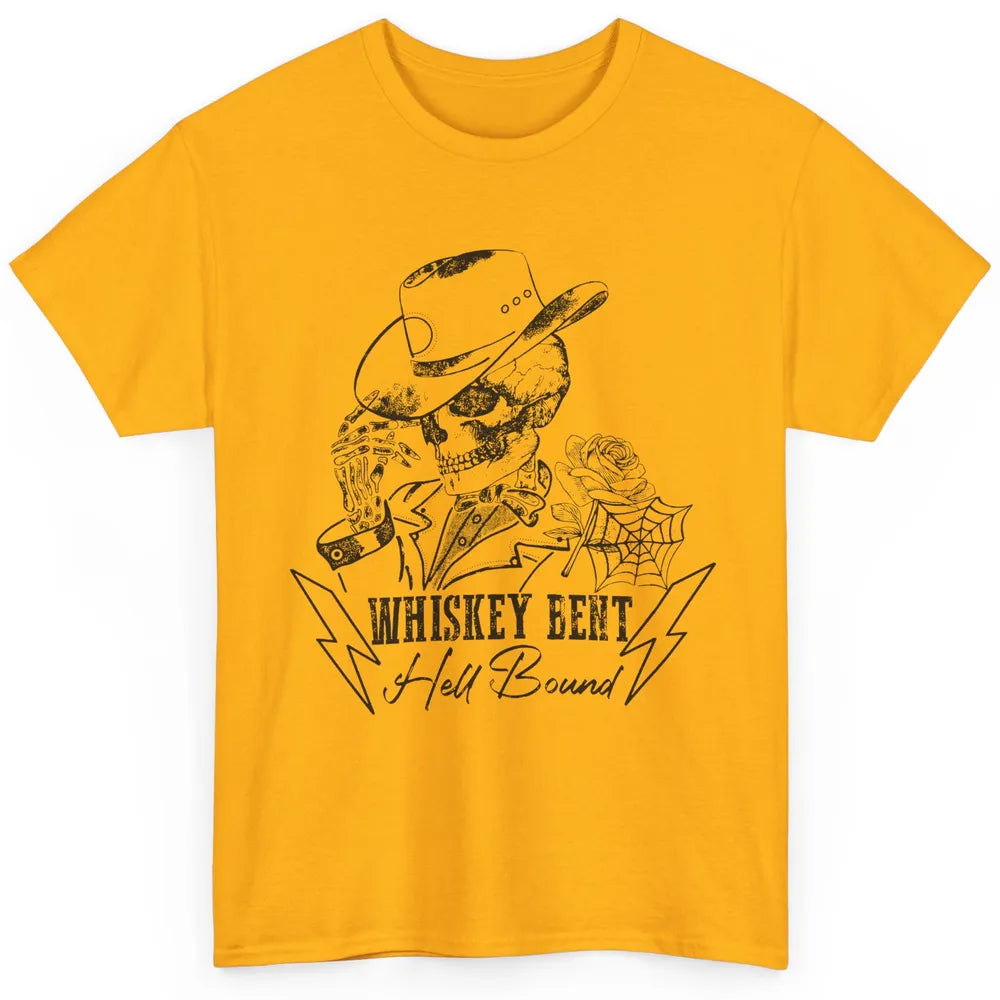 Skeleton Cowboy Whiskey Bent Hell Bound Western Country Classic Unisex T-Shirt