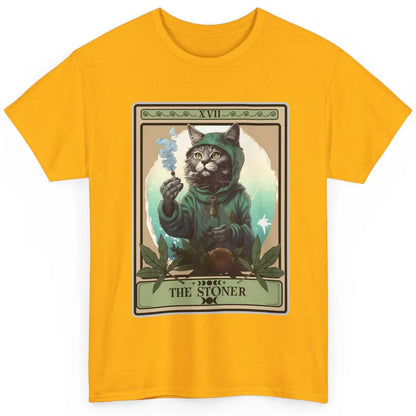 Vintage The Stoner Cat Tarot Card Weed Cannabis Marijuana Classic Unisex T-Shirt