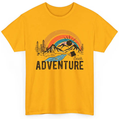 Vintage Mountain Sunrise Seek Adventure Camping Hiking Lover Classic Unisex T-Shirt