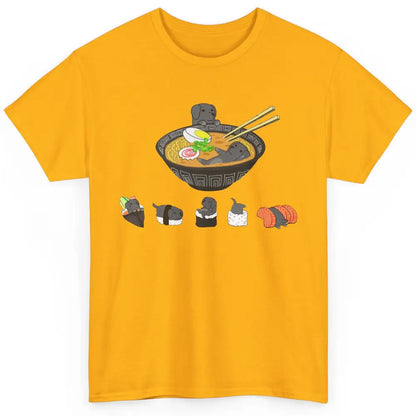 Black Labrador Sushi Ramen Bowl Japanese Kawaii Dog Mom Classic Unisex T-Shirt