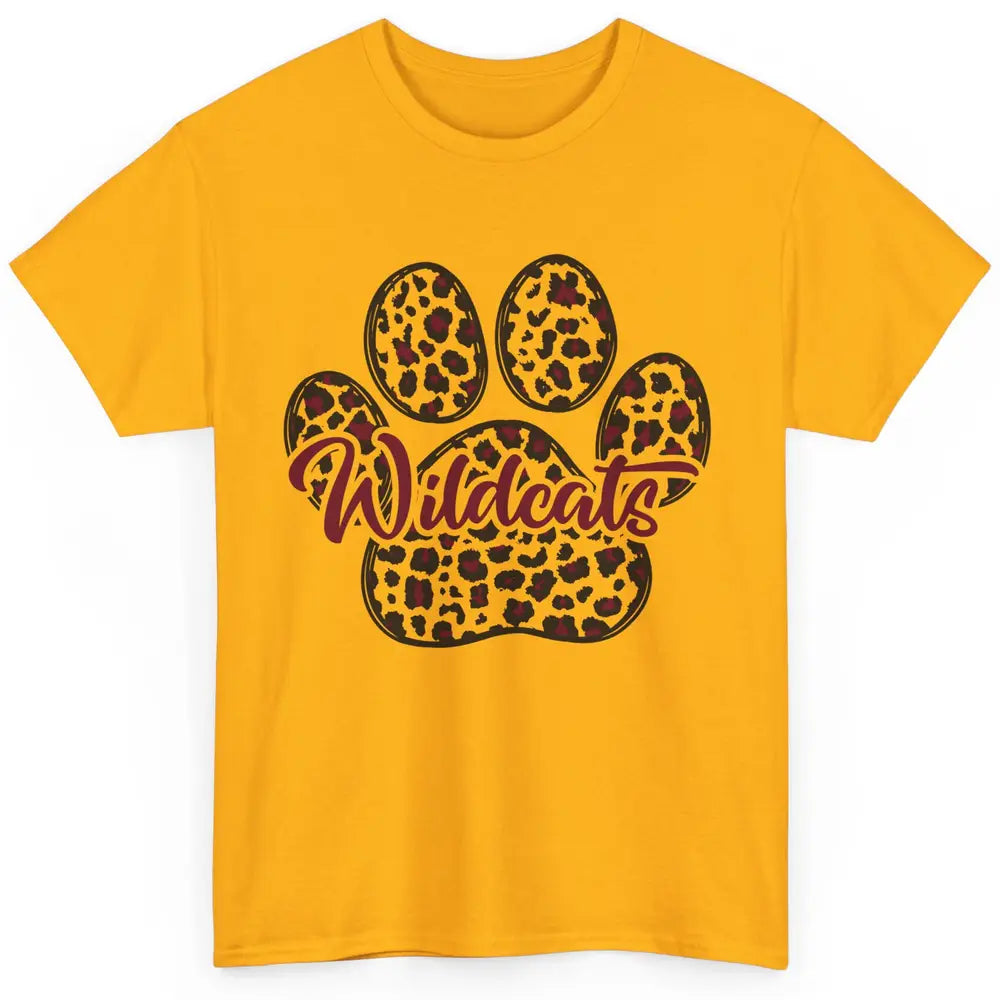 Wildcats Spirit Cat Paw Leopard Western Cat Mom Cat Lovers Classic Unisex T-Shirt