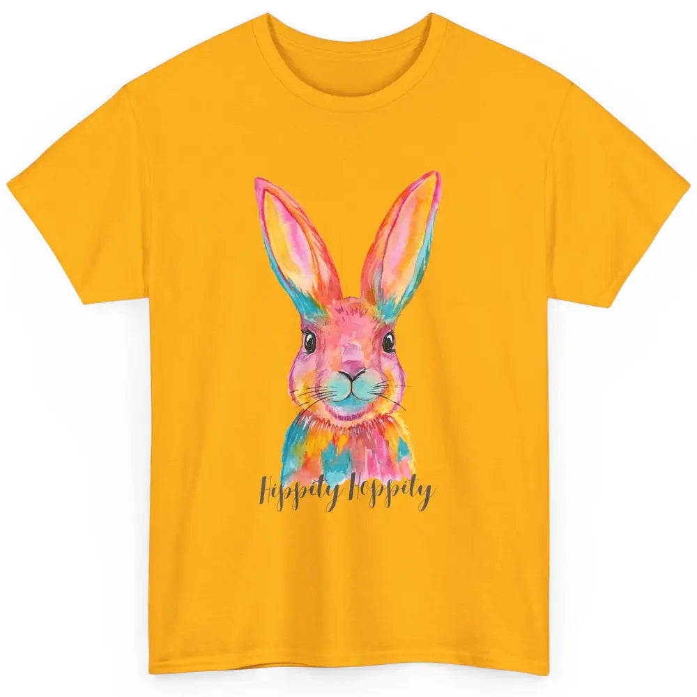 Watercolor Hippity Hoppity Bunny Dance Easter Rabbit Hip Hop Classic Unisex T-Shirt